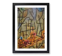 Paul Klee Conquest of The Mountain Framed Print | A2 Black Framed Wall Art | Ready to Hang | Modern Landscape Picture | Living Room Bedroom Lounge Office