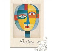 Paul Klee Face 1000-Piece Puzzle for Adults, 38x26cm/1000pcs, White Pieces for Organised Sorting; for An Enjoyable Break at The Table