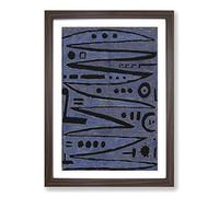 Paul Klee Heroic Strokes of The Box Framed Print | A2 Walnut Framed Wall Art | Ready to Hang | Modern Nature Picture | Living Room Bedroom Lounge Office