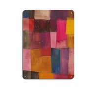 Paul Klee Inspirierter Retro Poster Metal Tin Sign Chic Art Retro Iron Painting Bar People Cave Cafe Family Garage Poster Wall Decoration 12x16inch(30x40cm)