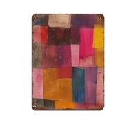 Paul Klee Inspirierter Retro Poster Metal Tin Sign Chic Art Retro Iron Painting Bar People Cave Cafe Family Garage Poster Wall Decoration 12x16inch(30x40cm)
