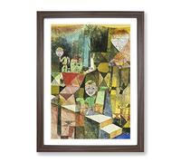Paul Klee Introducing The Miracle Classic Painting Framed Print | A3 Walnut Framed Wall Art | Ready to Hang | Classic Historical Picture | Living Room Bedroom Lounge Office