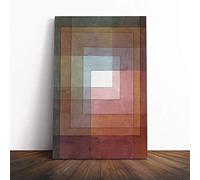 Paul Klee Watercolour Squares Canvas Print | Gallery Wrapped 30mm Frame Wall Art | 24x16 inches | Ready to Hang | Modern Picture | Living Room Bedroom Lounge Office