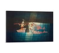 Paul Klee's The Seaman Poster Wall Art Poster Scroll Canvas Painting Picture Living Room Decor Home 20x30inch(50x75cm)
