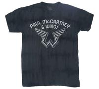 Paul McCartney Logo T-Shirt New Official Dip Dye Blue Unisex, Blue, L