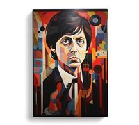Paul McCartney Orphism Art Canvas Print | Gallery Wrapped 30mm Frame Wall Art | 30x20 inches | Ready to Hang | Contemporary Picture | Living Room Bedroom Lounge Office