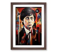 Paul McCartney Orphism Framed Print | A2 Walnut Framed Wall Art | Ready to Hang | Modern Nature Picture | Living Room Bedroom Lounge Office