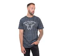 Paul McCartney T Shirt Logo Official Dip Dye Blue Unisex M