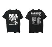 Paul McCartney Unisex-Adult Official Merch Guitar Live Tee, Black, L