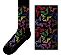 Paul Mccartney Wings Logos (US Men's Shoe Size 8 - 12) Socks Black