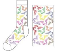 Paul Mccartney Wings Logos (US Men's Shoe Size 8 - 12) Socks White