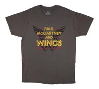 Paul McCartney & Wings Men's Wings Over America 76 T-Shirt in Charcoal | Size: Medium Paul McCartney & Wings Charcoal M