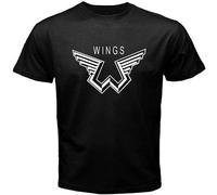 Paul Men's tee McCartney Wings Logo The Beatle T-Shirt Black