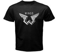 Paul Men's tee McCartney Wings Logo The Beatle T Shirt Black XL
