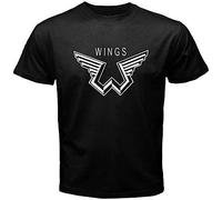 Paul Men's tee McCartney Wings Logo The Beatle T-Shirt Size M Black