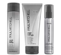 Paul Mitchell - Bundles Trio: Blonde Forever Blonde Shampoo 250ml, Forever Blonde Conditioner 200ml & Dramatic Repair 150ml for Women, sulphate-free
