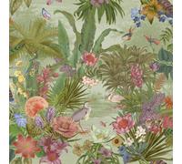 Paul Moneypenny Eclectic Floral Hall Green Wallpaper For Grandeco