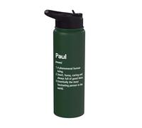 Paul Name Definition Dictionary Stainless Steel Insulated Water Bottle