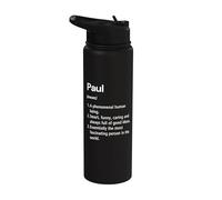 Paul Name Definition Dictionary Stainless Steel Insulated Water Bottle