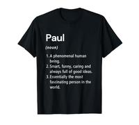 Paul Name Definition Dictionary Value Graphic T-Shirt