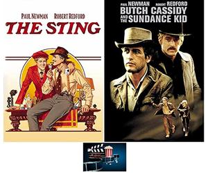 Paul Newman Robert Redford DVD Double Feature The Sting & Butch Cassidy and the Sundance Kid Includes Glossy Print Movie Take Art Card