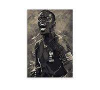 Paul Pogba Poster Soccer Football Canvas Wall Decor Art Painting Print for Office Living Room Dorms Homes - Gifts for Boyfriend Man 16x24inch(40x60cm)
