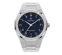 Paul Rich Men's Luxury Stainless Steel Watch - Rugged & Stylish Timepiece for Business, Gift, or Graduation - Fancy Analog Water Resistant Wrist Watch for Him - Frosted Star Dust II Silver Oasis -