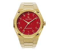 Paul Rich Men's Luxury Stainless Steel Watch - Rugged & Stylish Timepiece for Business, Gift, or Graduation - Fancy Analog Water Resistant Wrist Watch for Him - Frosted Star Dust II Arabic Dial, Gold