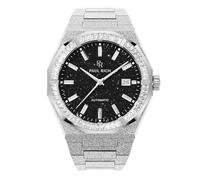 Paul Rich Moissanite Frosted Star Dust II Void Silver Automatic Men's Watch - 43mm Silver/Black Aventurine