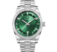 Paul Rich Men's Legacy Silver Green Watch - 40mm Silver/Green