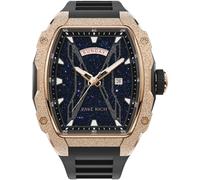 Paul Rich Astro Day & Date Watch: Frosty Tonneau Case, Aventurine Dial, 3D Astronaut Engraved, Rose-Gold, Modern