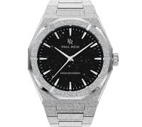 Paul Rich Men's Luxury Stainless Steel Watch - Rugged & Stylish Timepiece for Business, Gift, or Graduation - Fancy Analog Water Resistant Wrist Watch for Him - Frosted Star Dust II, Silver/Aventurine