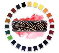 Paul Rubens Artist Watercolour Paint Set,24 Vibrant Colors in Portable Box, High-Transparency, Great Lightfastness, Perfect Travel Professional Watercolor Set for Artists, Beginners