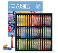 Paul Rubens Oil Pastels, 48 Colors HaiYa Artist Soft Oil Pastels Vibrant and Creamy, Art Supplies for Artists, Beginners, Students, Art Painting Drawing(New Package