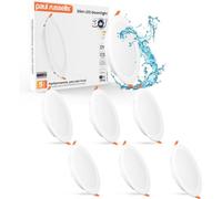 Paul Russells 12W Led Bathroom Ceiling Spotlights, 3 Cct 1200Lm, Non-Dimmable, 6 Pack