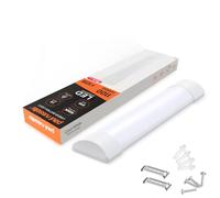 paul russells 1ft LED Batten Light, Ceiling Fitting Tube Light, 4000K Cool White, 10W, 1100 Lumens, Light for Office, Bathroom, Kitchen, Garage, Warehouse Fluorescent Lighting Replacement, 1 Pack