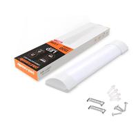 paul russells 1ft LED Batten Light, Ceiling Fitting Tube Light, 6500K Daylight, 10W, 1100 Lumens, Light for Office, Bathroom, Kitchen, Garage, Warehouse Fluorescent Lighting Replacement, 1 Pack