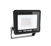 paul russells 20W LED Floodlight, 2000LM Outdoor Security Light, 6500K Daylight with IP65 Waterproof LED Wall Light, Outside Lights by Mains Powered for Garden, Garage Lighting