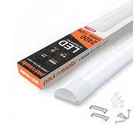 paul russells 2ft LED Batten Light, Ceiling Fitting Tube Light, 4000K Cool White, 20W, 2400 Lumens, Light for Office, Bathroom, Kitchen, Garage, Warehouse Fluorescent Lighting Replacement, 1 Pack