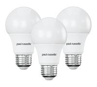 paul russells 4.9W LED GLS Lights Edison Screw E27, 40w Equivalent, 470LM LED Bulbs, 6500K Daylight, Classic Frosted ES A60 Standard Energy Saving Ceiling Non-Dimmable Large Globe Lamps, Pack of 3