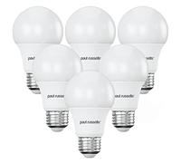 paul russells 4.9W LED GLS Lights Edison Screw E27, 40w Equivalent, 470LM LED Bulbs, 2700K Warm White, Classic Frosted ES A60 Standard Energy Saving Ceiling Non-Dimmable Large Globe Lamps, Pack of 6