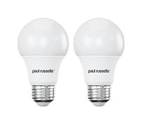 paul russells 4.9W LED GLS Lights Edison Screw E27, 40w Equivalent, 470LM LED Bulbs, 6500K Daylight, Classic Frosted ES A60 Standard Energy Saving Ceiling Non-Dimmable Large Globe Lamps, 2 Pack
