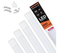 paul russells 4ft LED Batten Light, Ceiling Fitting Tube Light, 4000K Cool White 30W, 3000 Lumens, Light for Office, Bathroom, Kitchen, Garage, Warehouse Fluorescent Lighting Replacement, 4 Packs