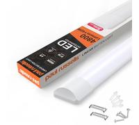 paul russells 4ft LED Batten Light, Ceiling Fitting Tube Light, 4000K Cool White, 40W, 4800 Lumen, Ceiling Light for Office, Bathroom, Kitchen, Garage, Warehouse Fluorescent Lighting Replacement