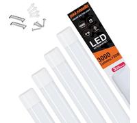 paul russells 4ft LED Batten Light, Ceiling Fitting Tube Light, 6500K Daylight, 30W, 3000 Lumens, Light for Office, Bathroom, Kitchen, Garage, Warehouse Fluorescent Lighting Replacement, 4 Packs
