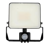 paul russells 50W PIR Motion Sensor Outdoor Security Lights, 6000 Lumens, IP65 Waterproof LED Floodlights, 6500K Bright Daylight, Mains Powered for Backyard & Garden, 1-Pack