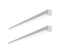 Paul Russells 5FT LED Batten Light, Switch Wattages 30W/60W - 3600/7200 Lumens, IP20, Warm/Cool/Day White Adjustable CCT 3 Colour, 120 Degree Indoor Ceiling Tube Light Fluorescent Replacement, 2 packs