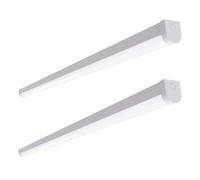 paul russells 5FT LED Batten Light, Switch Wattages 30W/60W - 3600/7200 Lumens, IP20, Warm/Cool/Day White Adjustable CCT 3 Colour, 120 Degree Indoor Ceiling Tube Light Fluorescent Replacement, 2 Pack
