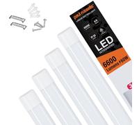 paul russells 6ft LED Batten Light, Ceiling Fitting Tube Light, 4000K Cool White, 60W, 6600 Lumens, Light for Office, Bathroom, Kitchen, Garage, Warehouse Fluorescent Lighting Replacement, 4 Packs