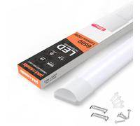 paul russells 6ft LED Batten Light, Ceiling Fitting Tube Light, 6500K Daylight, 60W, 6600 Lumen, Light for Office, Bathroom, Kitchen, Garage, Warehouse Fluorescent Lighting Replacement, 1 Pack